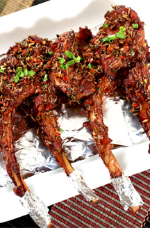 Mutton chops with cumin